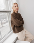 Rib Neck Pullover - Bark