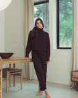 Crop Turtleneck - Walnut