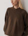 Rib Neck Pullover - Bark