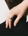 Cigar Band Ring - Silver