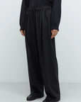Pleated Relaxed Pants - Anthracite
