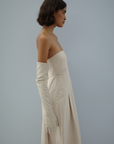 Canvas Pleat Cocoon Dress - Shell