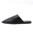 Black Leather Mule