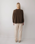 Rib Neck Pullover - Bark