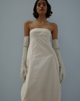 Canvas Pleat Cocoon Dress - Shell
