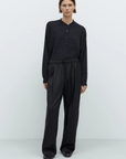 Pleated Relaxed Pants - Anthracite