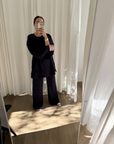 Beale Drape Top - Midnight Blue