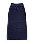 Thick Knit Pencil Skirt - Deep Navy