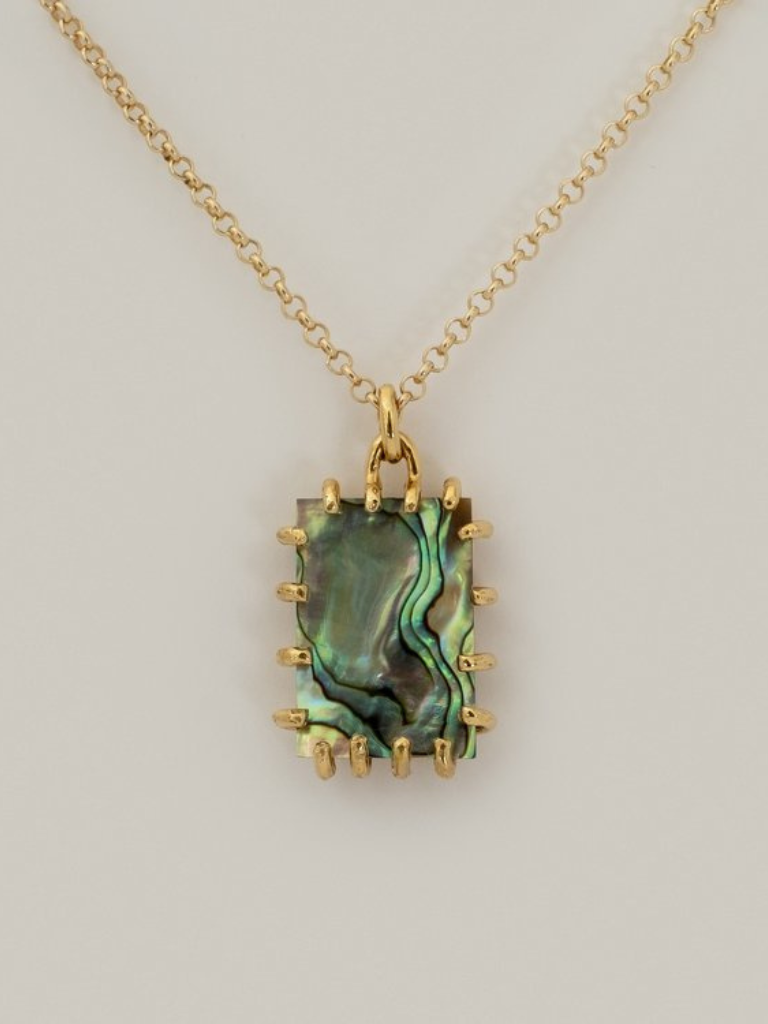 Phoebe Necklace - Gold with Abalone