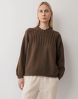 Rib Neck Pullover - Bark