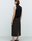 Merino Wool Turtleneck Vest - Black