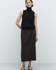 Merino Wool Turtleneck Vest - Black