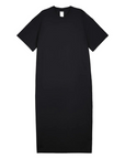 Boxy T Shirt Dress - Black Cotton