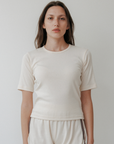 Rib Tee - Natural