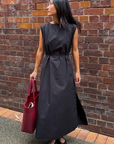 Raven Pinafore Dress - Black