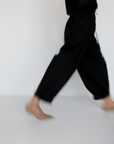 Balloon Pant - Black Parchment Poplin