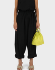 Balloon Pant - Black Parchment Poplin