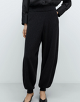 Flecked Cotton Pants - Anthracite