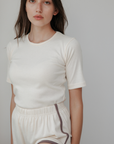Rib Tee - Natural
