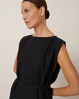 Raven Pinafore Dress - Black