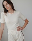 Rib Tee - Natural