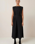 Raven Pinafore Dress - Black