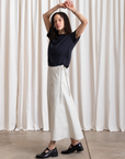 Thick Knit T-Shirt - Deep Navy