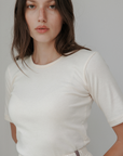 Rib Tee - Natural