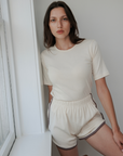 Rib Tee - Natural