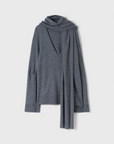 Phlox Kitted Sweater - Light Grey Melange