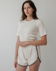 Rib Tee - Natural