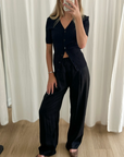 Perry Trouser - Black Tencel