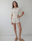 Rib Tee - Natural