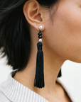 Miriam Earrings - Sterling Silver, Onyx