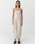 Canvas Pleat Cocoon Dress - Shell