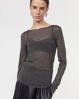 Simony Sparkle Knit Sweater - Pewter