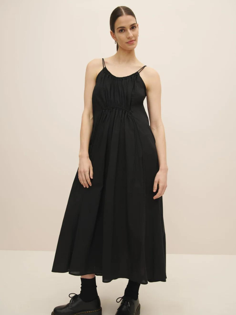 Maya Dress - Black Cotton