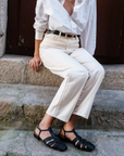 Arlo Sandal - Black Leather