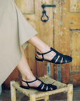 Arlo Sandal - Black Leather