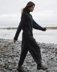 Crop Turtleneck - Black