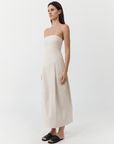 Canvas Pleat Cocoon Dress - Shell