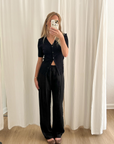 Perry Trouser - Black Tencel