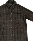 New Wool Plaid Trench - Brown/Grey Dark Plaid