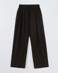 Pleated Relaxed Pants - Dark Brown