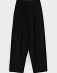 Relaxed Lean Trouser - Black Cotton Poplin