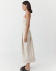 Canvas Pleat Cocoon Dress - Shell