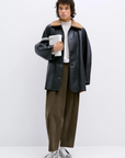 Corduroy Baggy Pants - Moss