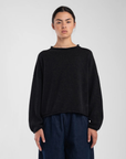 Faded Black Rolled Sweater