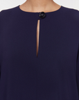 Beale Drape Top - Midnight Blue