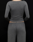 Recline Bateau Long Sleeve - Charcoal
